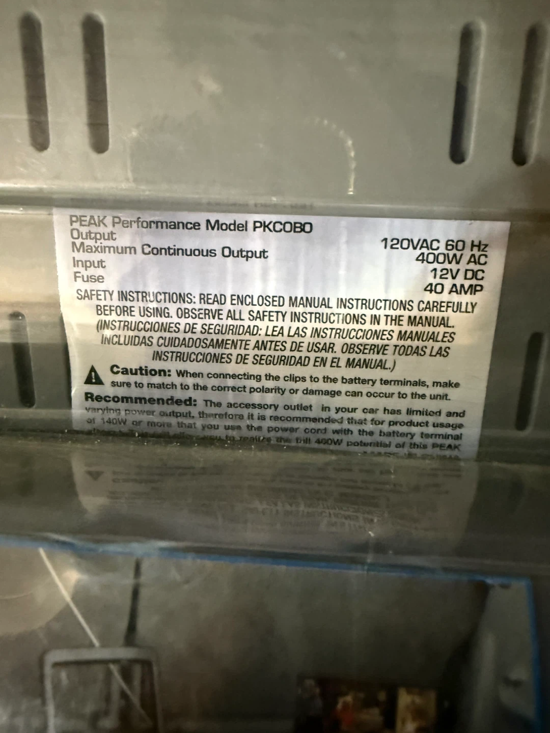 Peak Tailgate 400W Inverter Max - New in Box! - photo 5