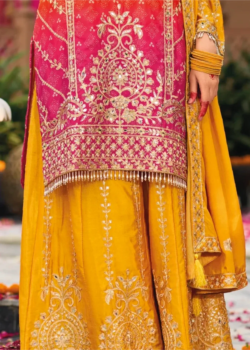 Beautiful Yellow colour Embroidered Salwar Kameez Suit image indicator(5)