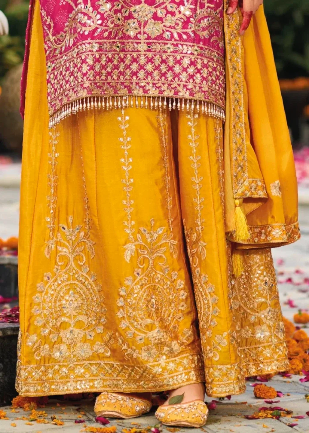 Beautiful Yellow colour Embroidered Salwar Kameez Suit image indicator(6)
