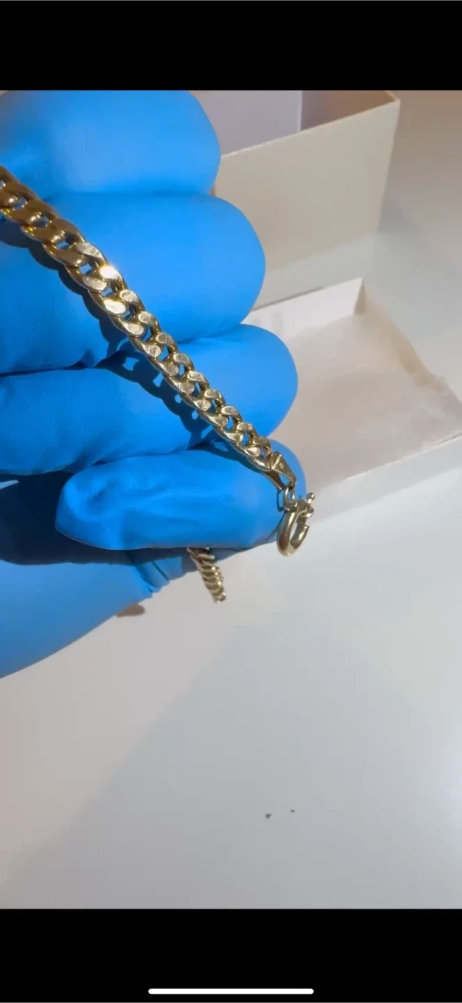 Gold Chain Bracelet 14 carat 10 gram image indicator(3)