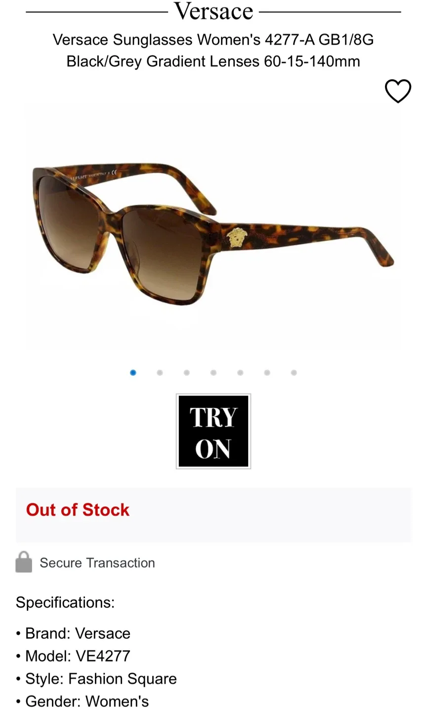 Versace Tortoise Shell Sunglasses image indicator(8)