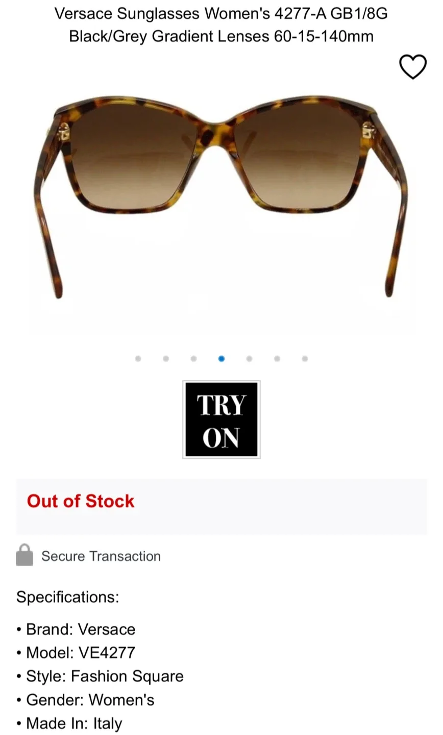 Versace Tortoise Shell Sunglasses image indicator(9)
