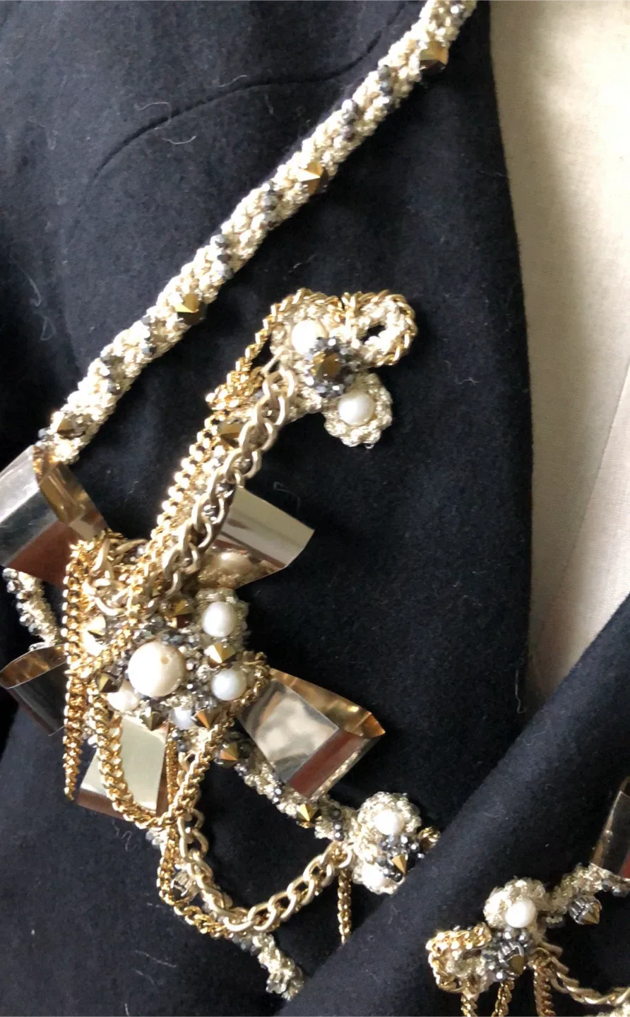 Black Embellished Military Style Jacket image indicator(2)