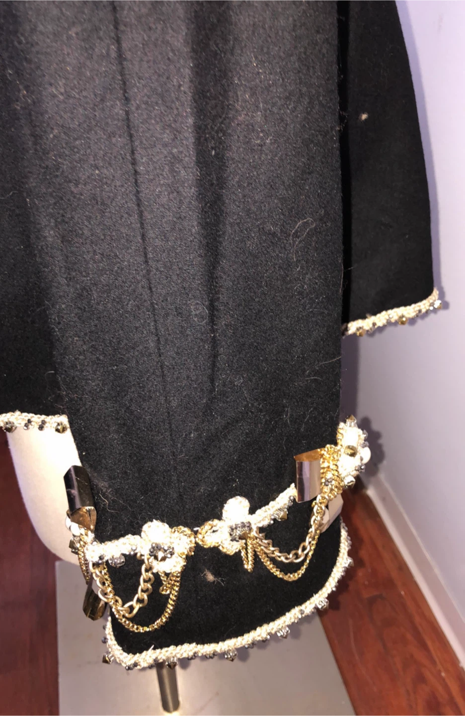 Black Embellished Military Style Jacket - photo 4