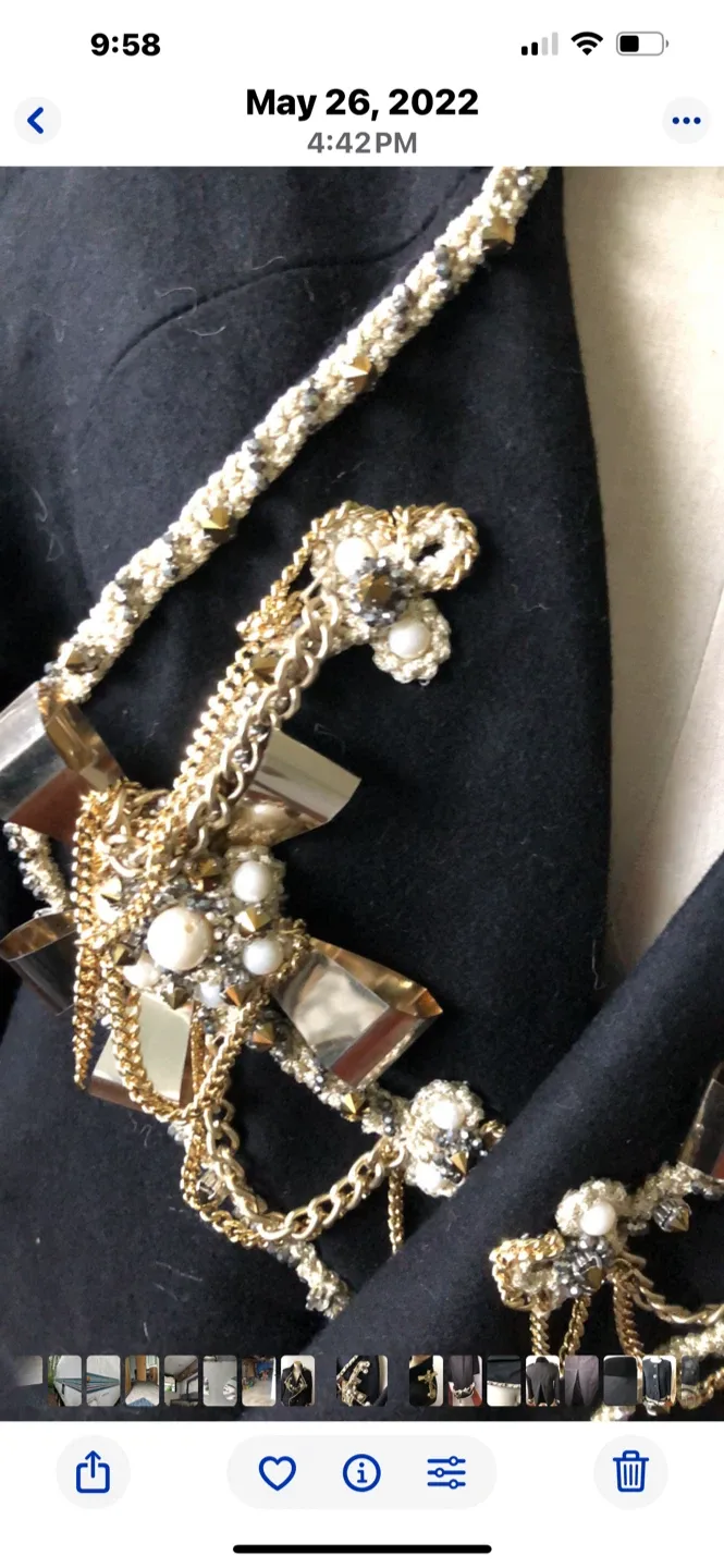 Black Embellished Military Style Jacket image indicator(6)