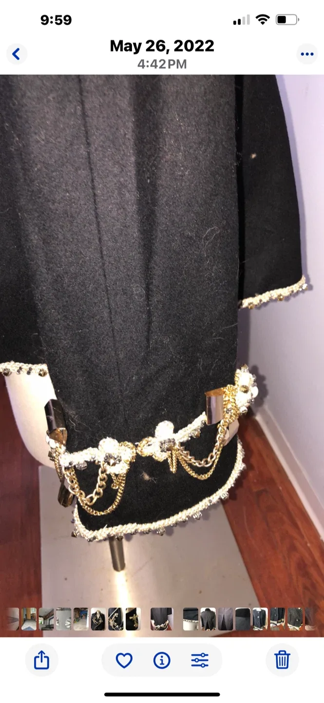 Black Embellished Military Style Jacket image indicator(7)