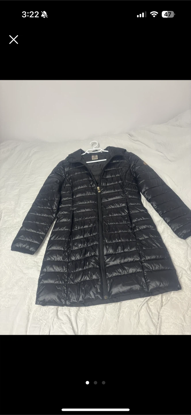 Black Puffer Coat - photo 2