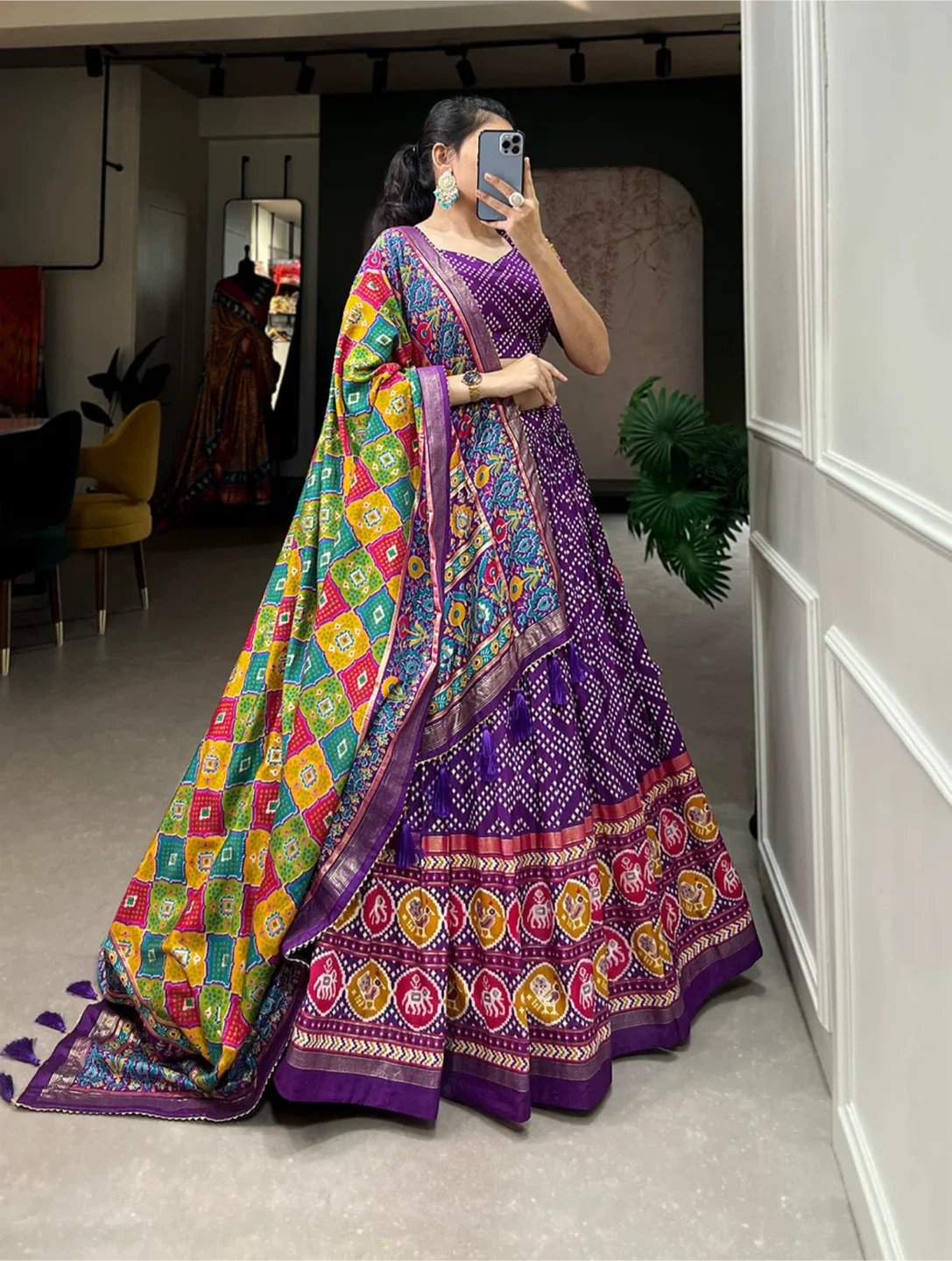 Designer Purple Lehenga Choli with Dupatta