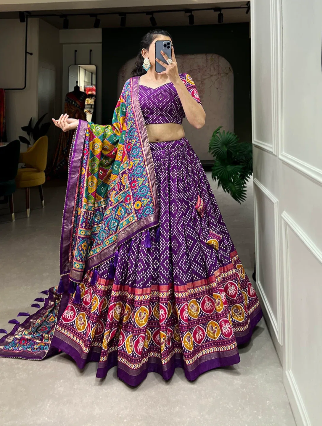 Designer Purple Lehenga Choli with Dupatta image indicator(6)