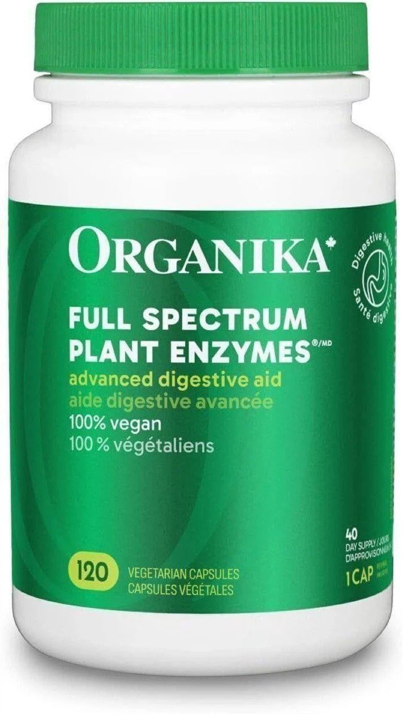 Organika Full Spectrum Plant Enzymes - 120 Capsules
