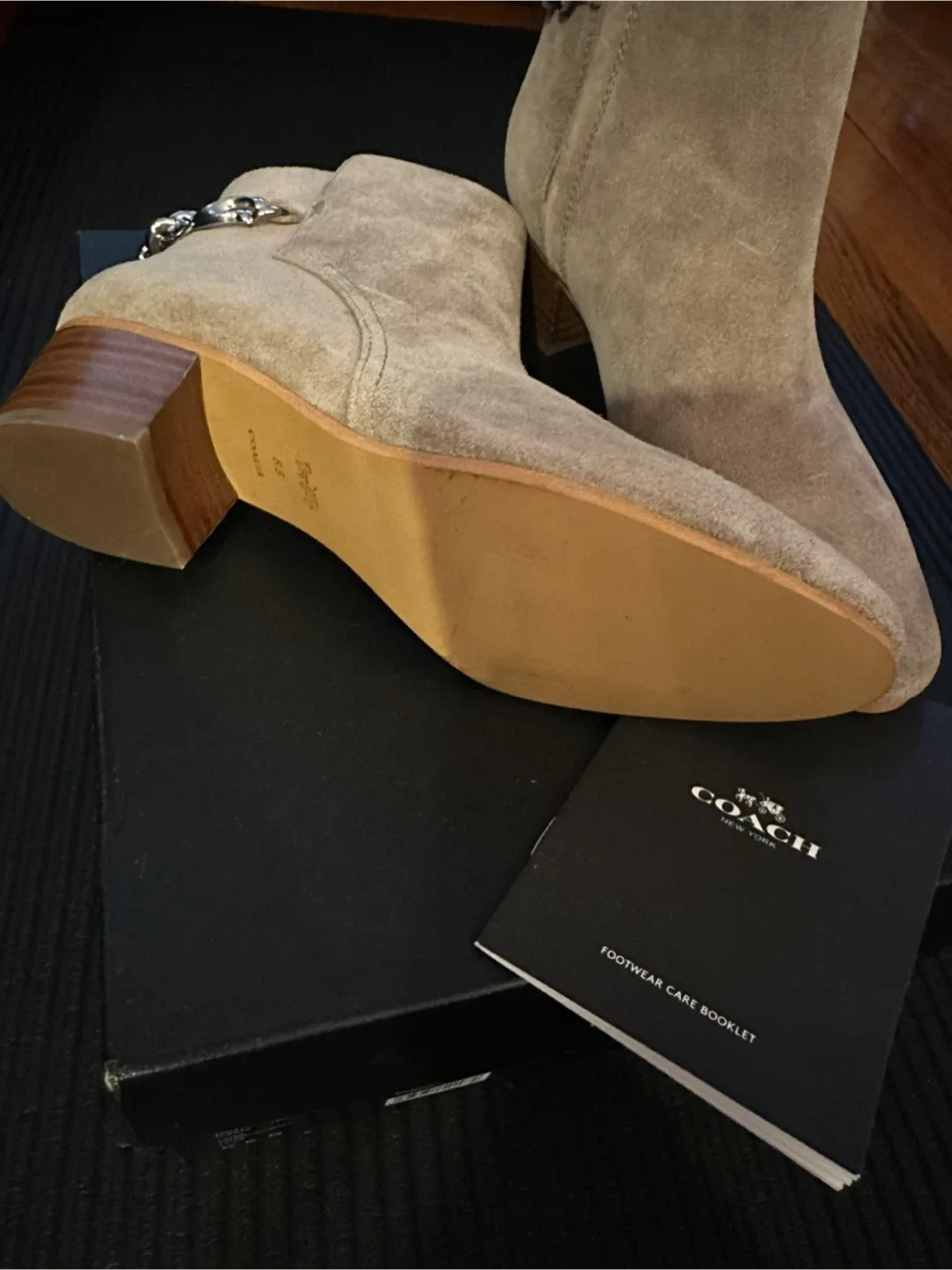 Coach Suede Chain Ankle Boots - Size 5.5 🥕 image indicator(3)