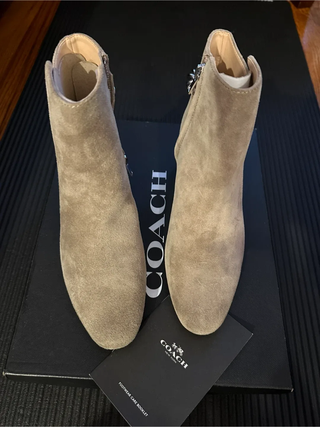 Coach Suede Chain Ankle Boots - Size 5.5 🥕 image indicator(2)