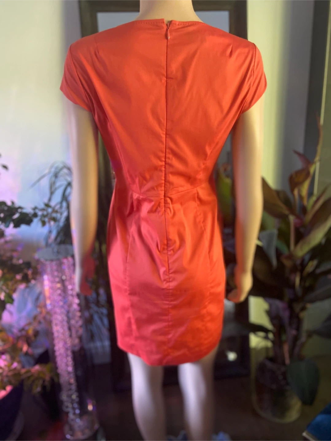 NWOT Jones New York Orange Stretch  Casual Dress Petites Size 4 - photo 5