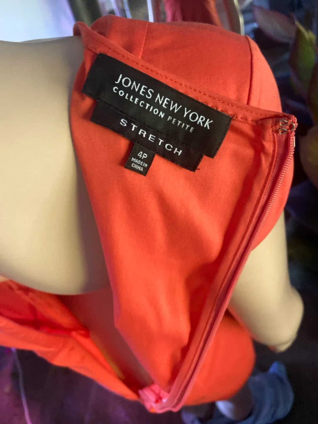 🥕NEW Jones New York Orange Stretch  Casual Dress Petites Size 4 image indicator(8)