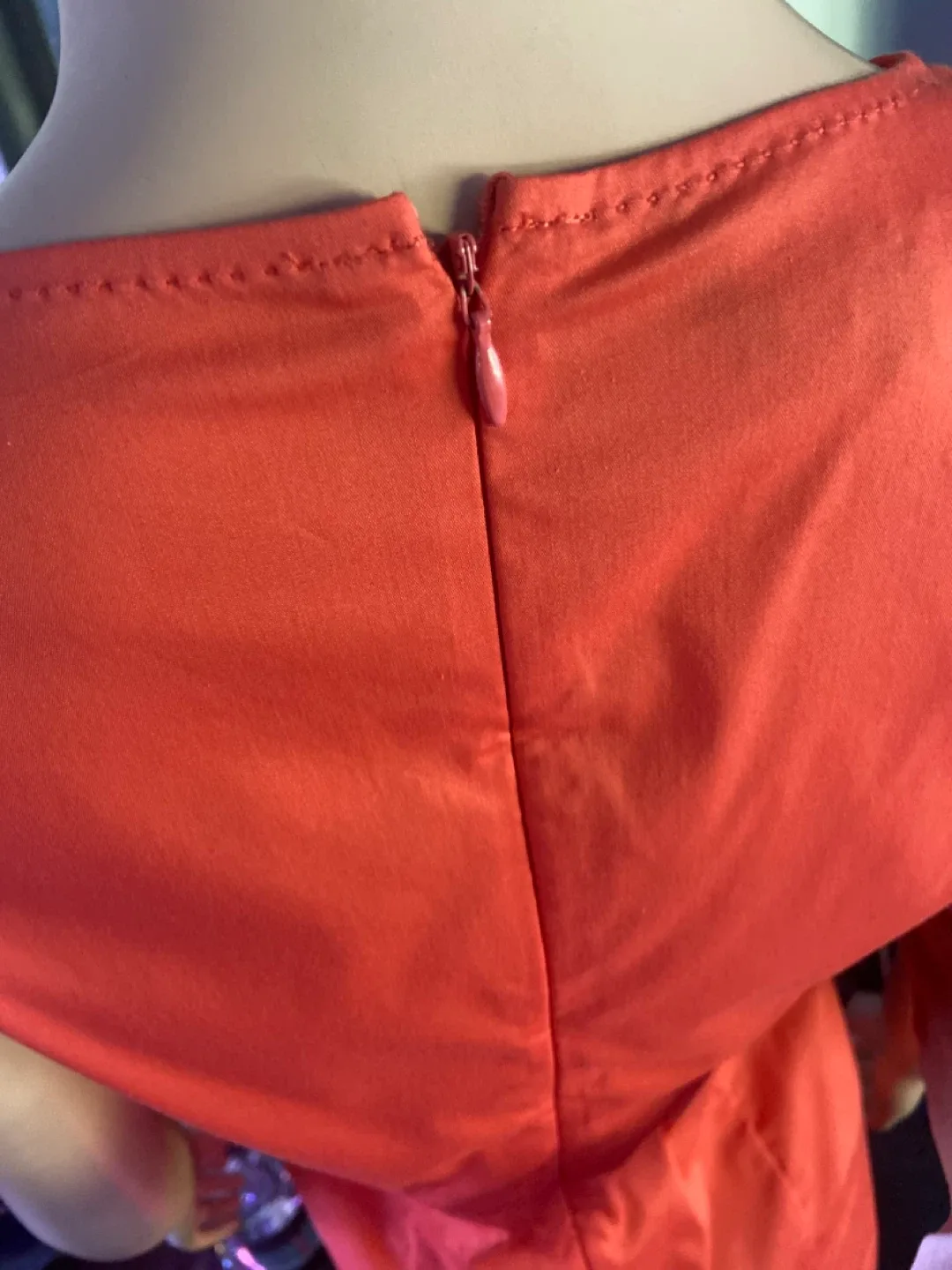 🥕NEW Jones New York Orange Stretch  Casual Dress Petites Size 4 image indicator(6)