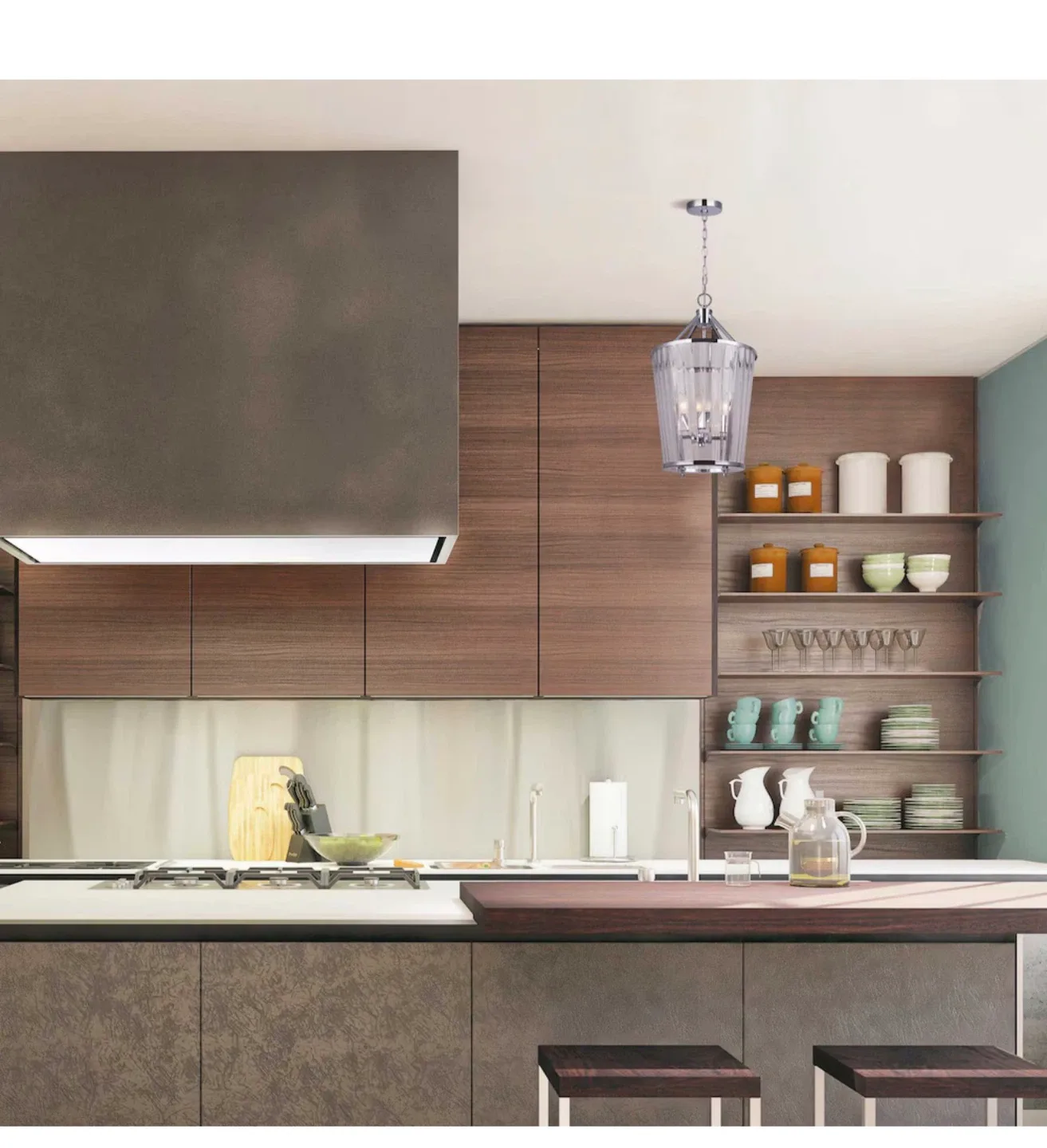 Voss Chandelier - Chrome and Clear Glass image indicator(2)