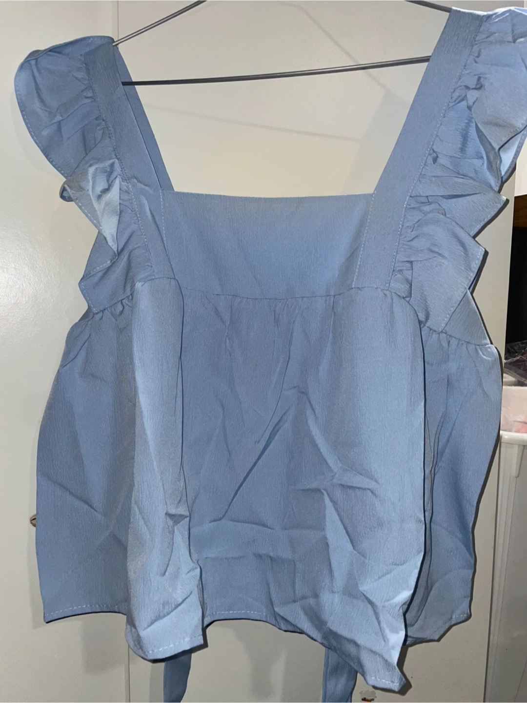 Blue Ruffle Top - photo 3