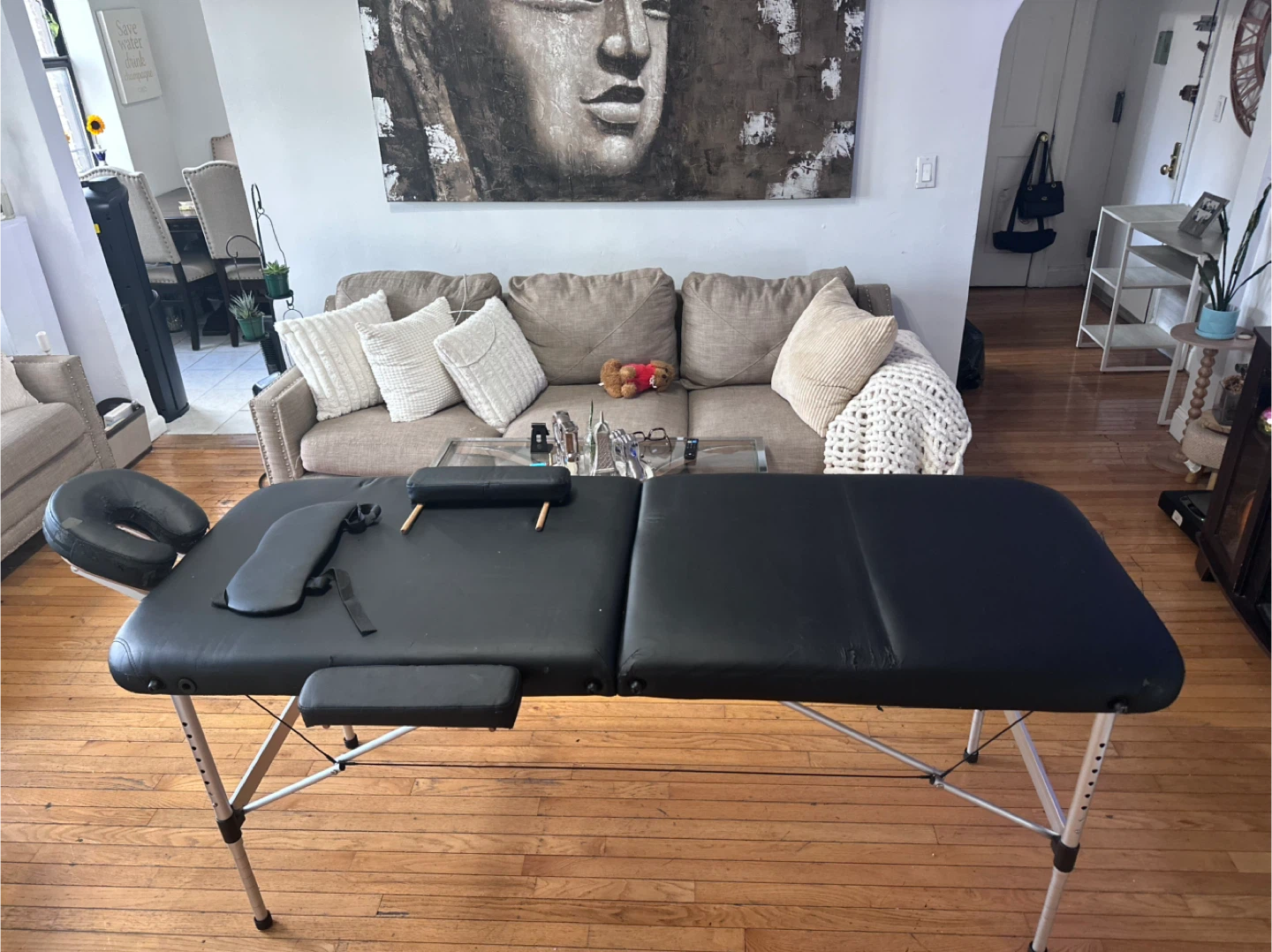 One Touch Massage Table - Black