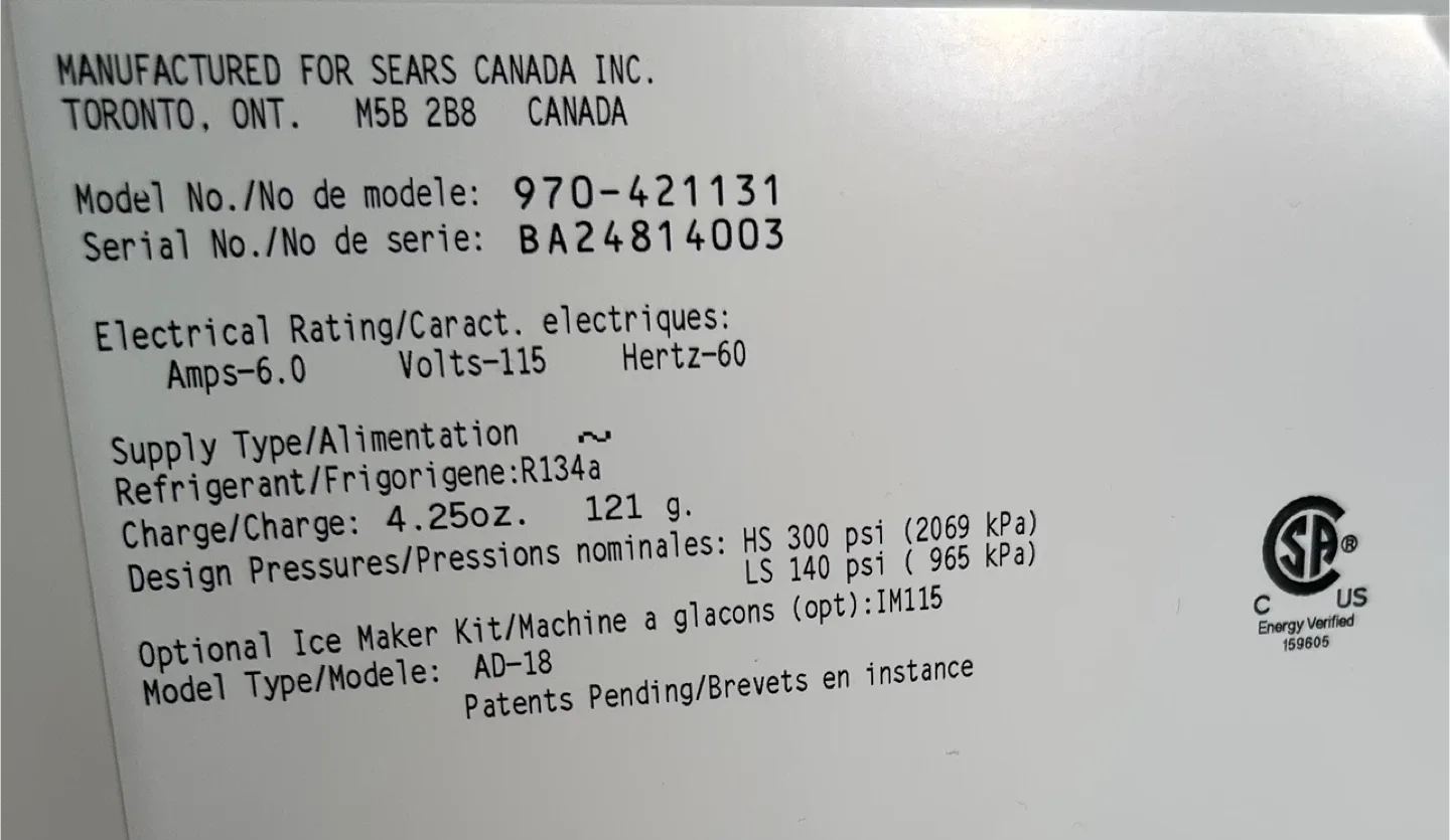 I’m open to negotiate Kenmore Stainless Steel Fridge image indicator(5)