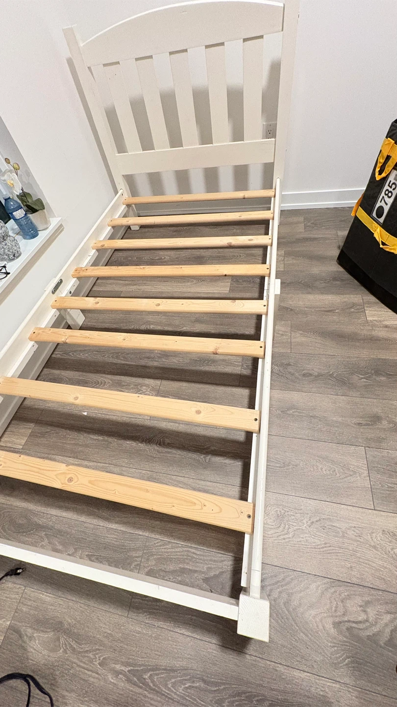 White Wood Bed Frame