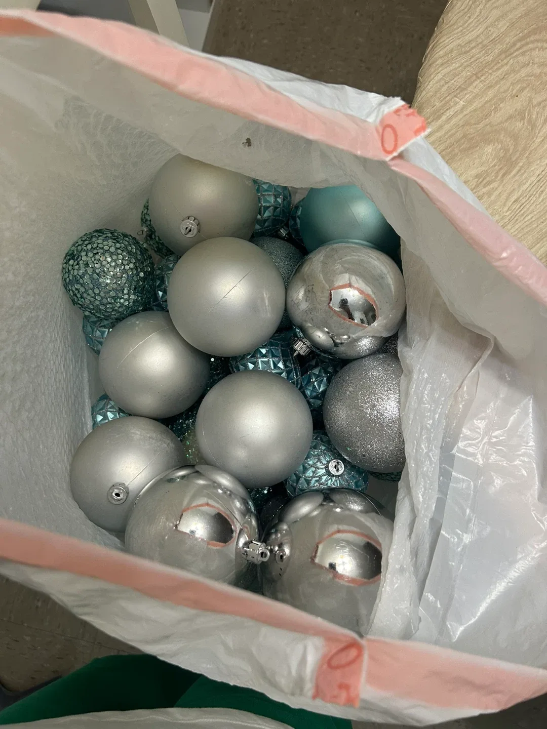 Christmas Ornaments - Silver & Blue A Bag Full Of Ornaments image indicator(2)