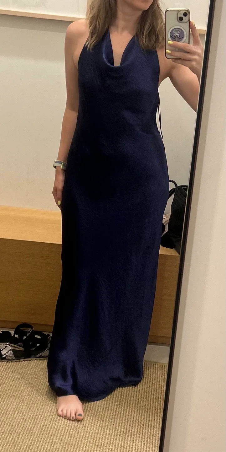 Vince Cowl Neck Halter Dress-S thumbnail