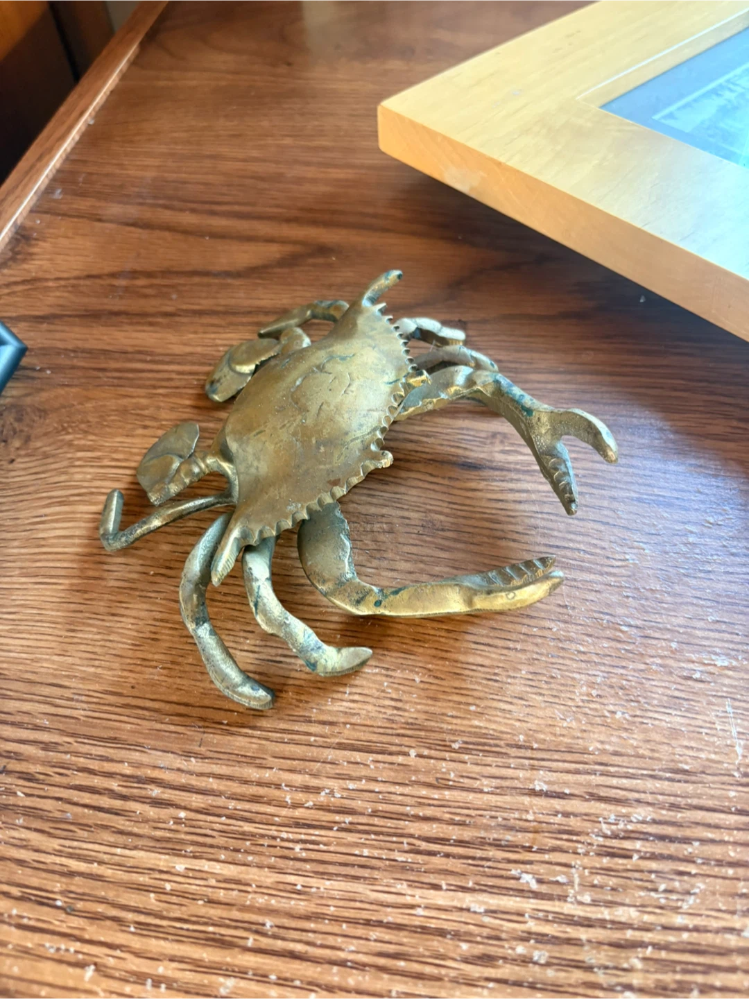 Vintage Brass Crab Ashtray and Brass Bowl - photo 3