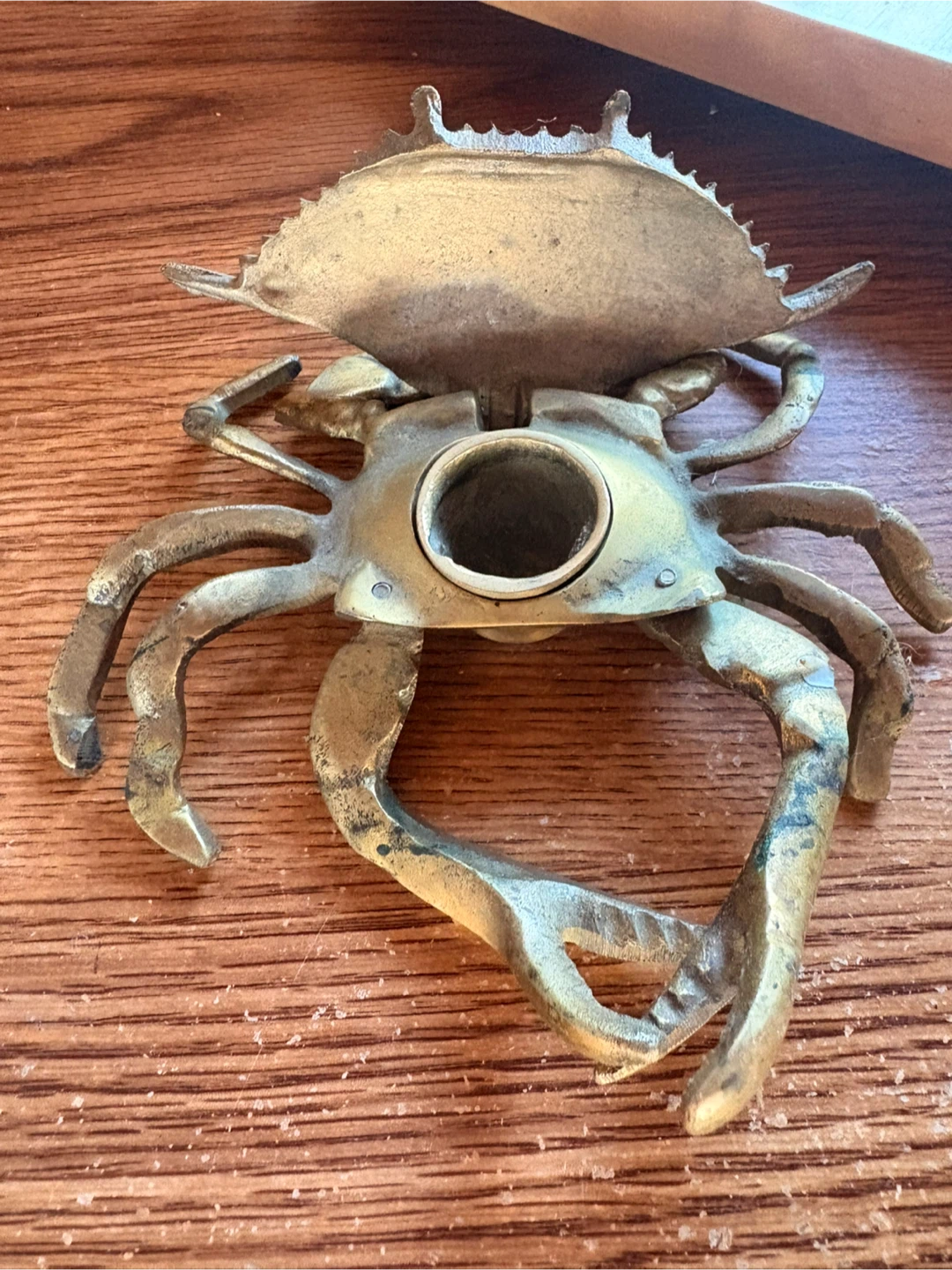 Vintage Brass Crab Ashtray and Brass Bowl