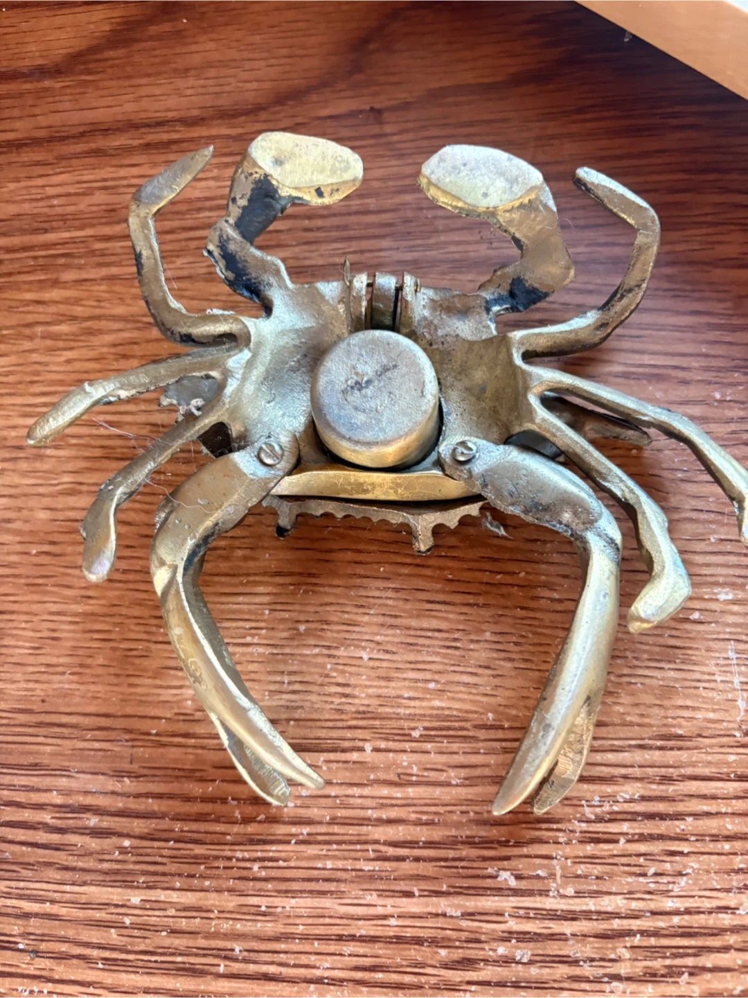 Vintage Brass Crab Ashtray and Brass Bowl - photo 2