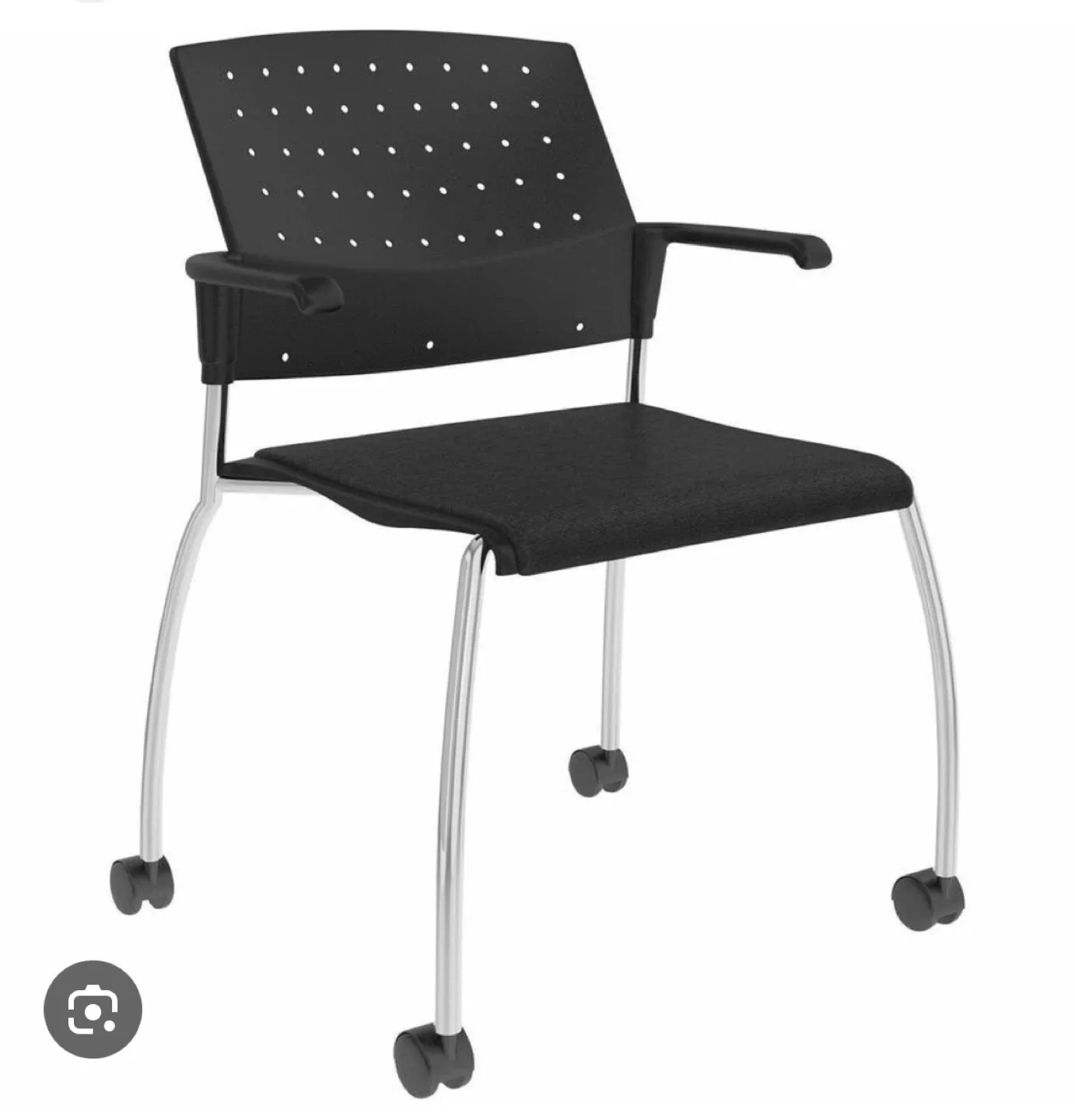 Three Office Chairs with Wheels image indicator(3)