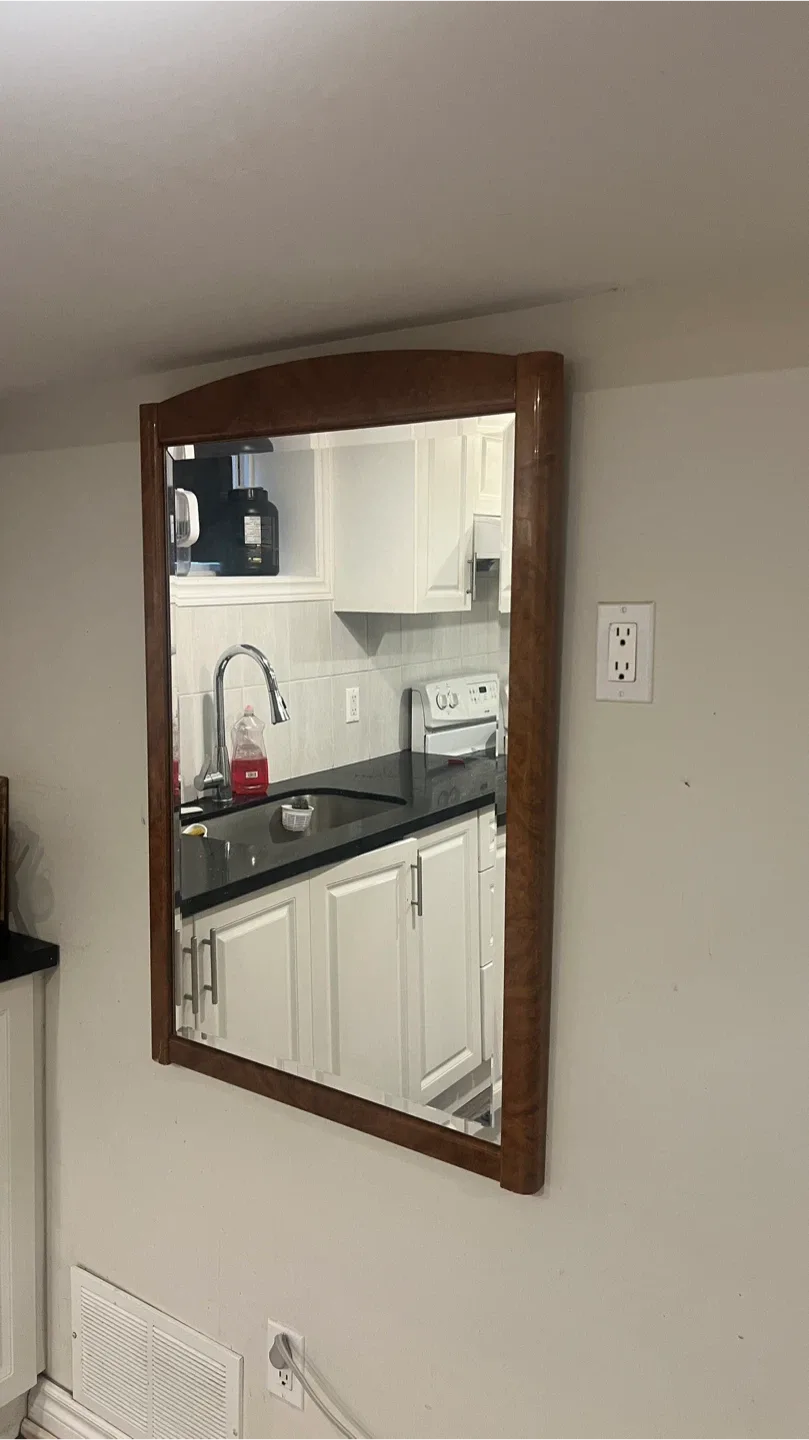 Wall Mirror with Wood Frame image indicator(2)