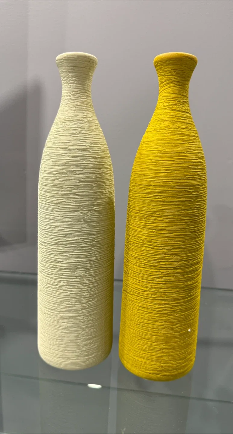 Two Decorative Vases - Yellow & Beige image indicator(2)