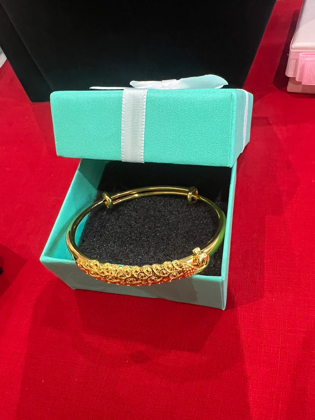 Gold Bangle Bracelet - 2.56 inch - photo 3