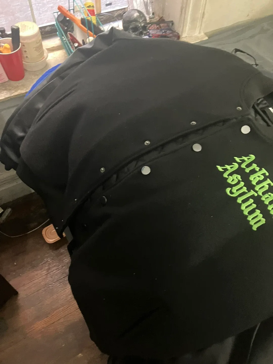 DC Comics The Joker Arkham Asylum Varsity Jacket image indicator(6)