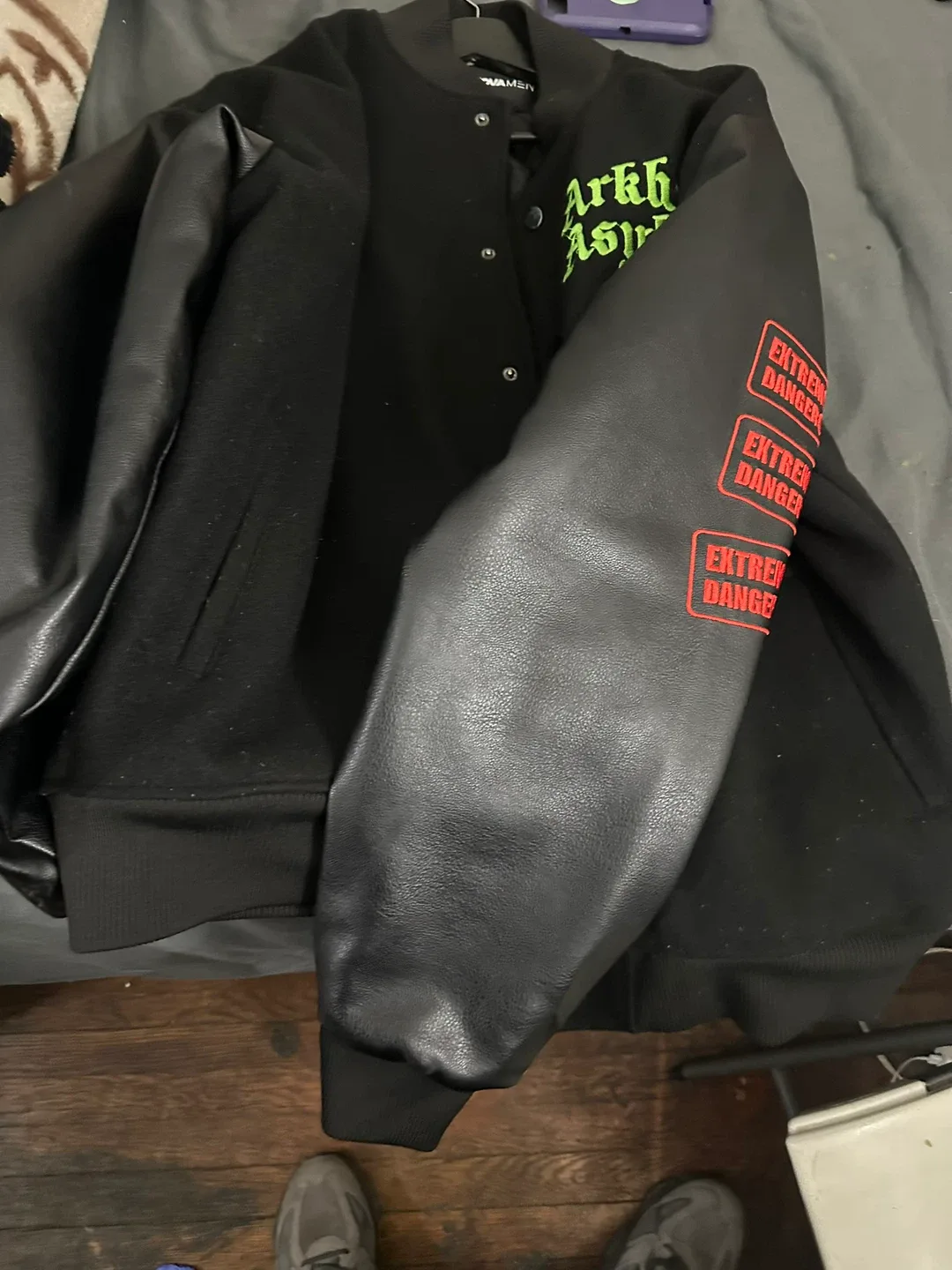 DC Comics The Joker Arkham Asylum Varsity Jacket image indicator(4)