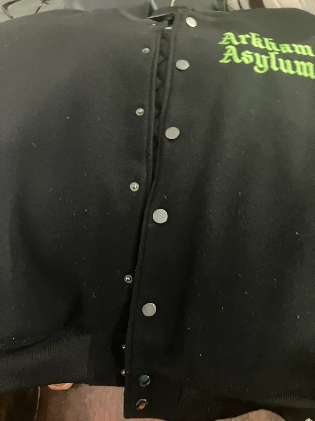 DC Comics The Joker Arkham Asylum Varsity Jacket image indicator(5)