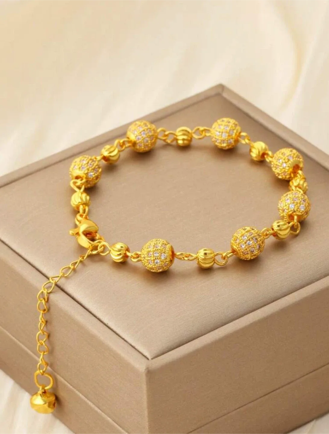 Gold Beaded Bracelet