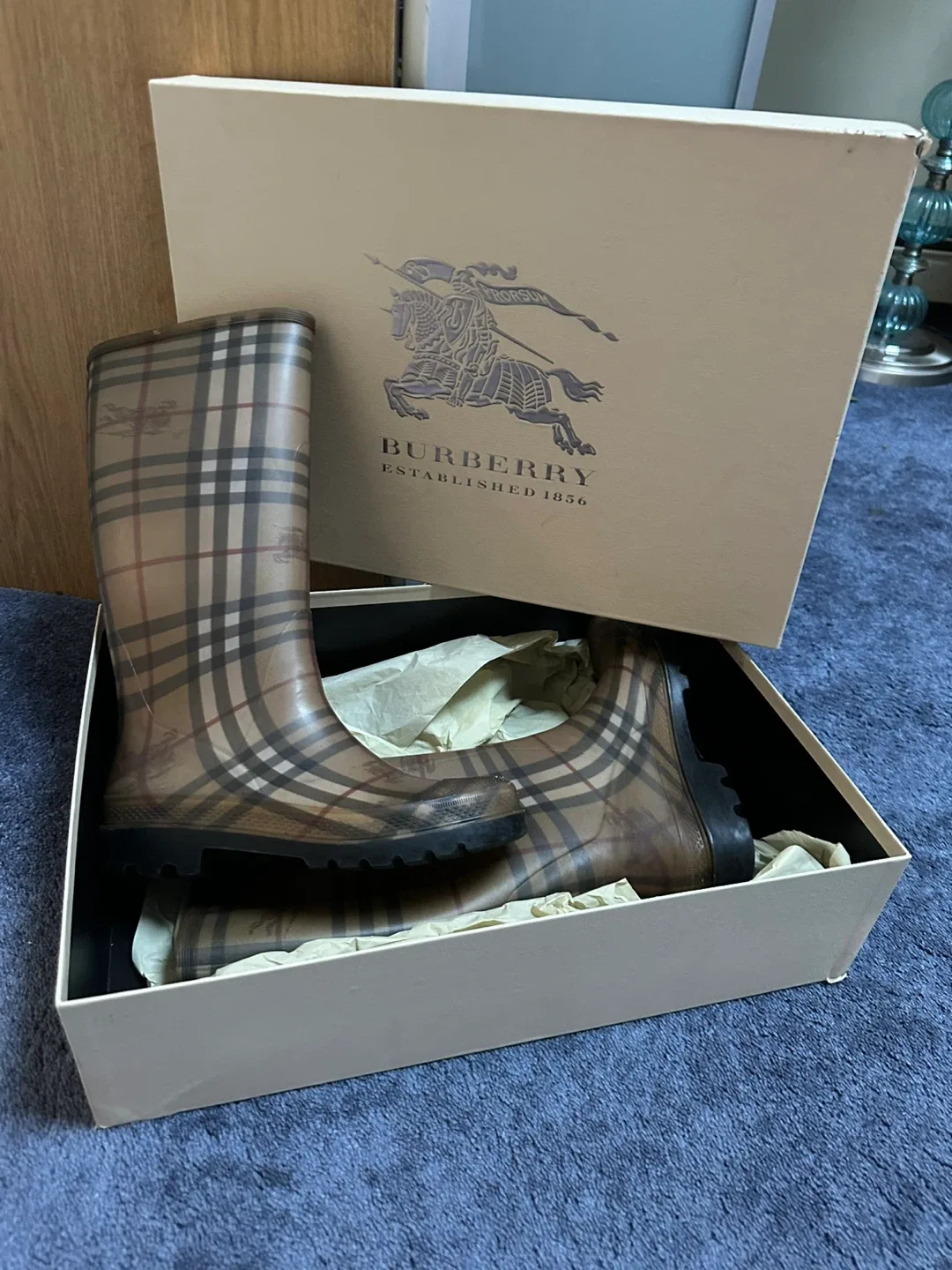 Burberry Plaid Rain Boots image indicator(2)