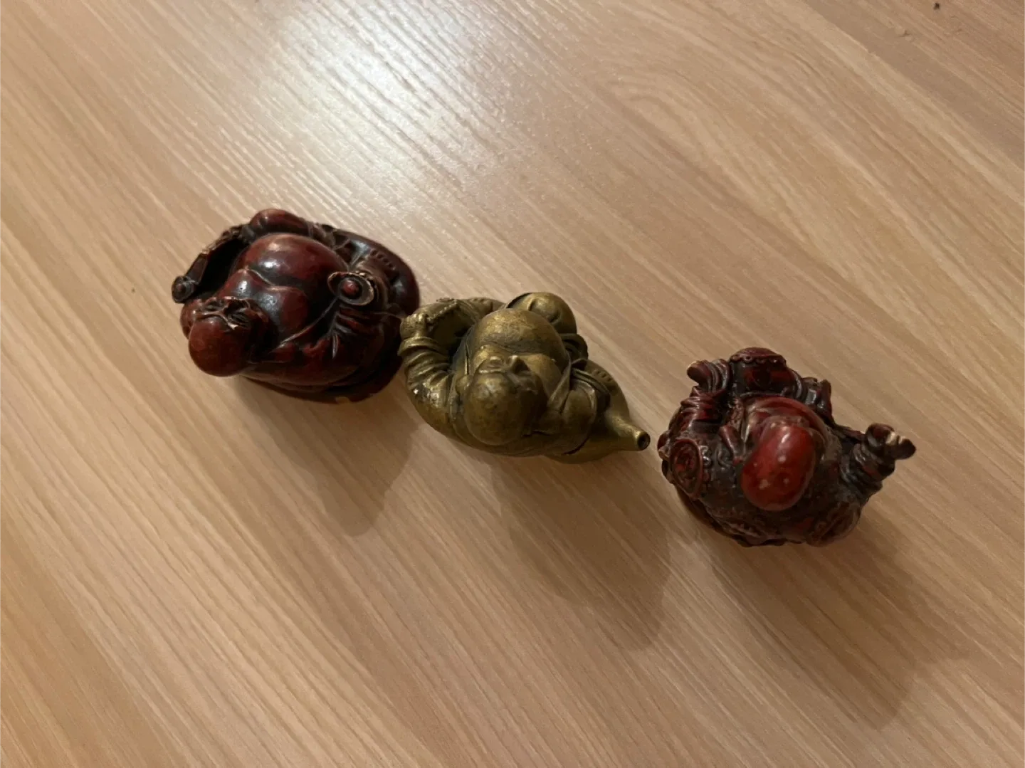 Set of 3 Laughing Buddha Figurines image indicator(2)
