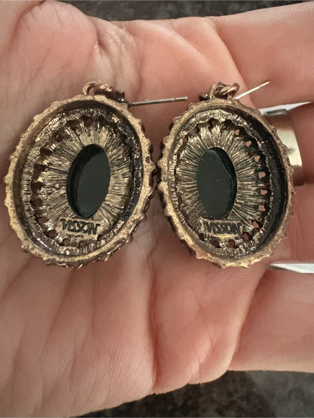 Earrings and Pendant Set - Green Stone image indicator(6)