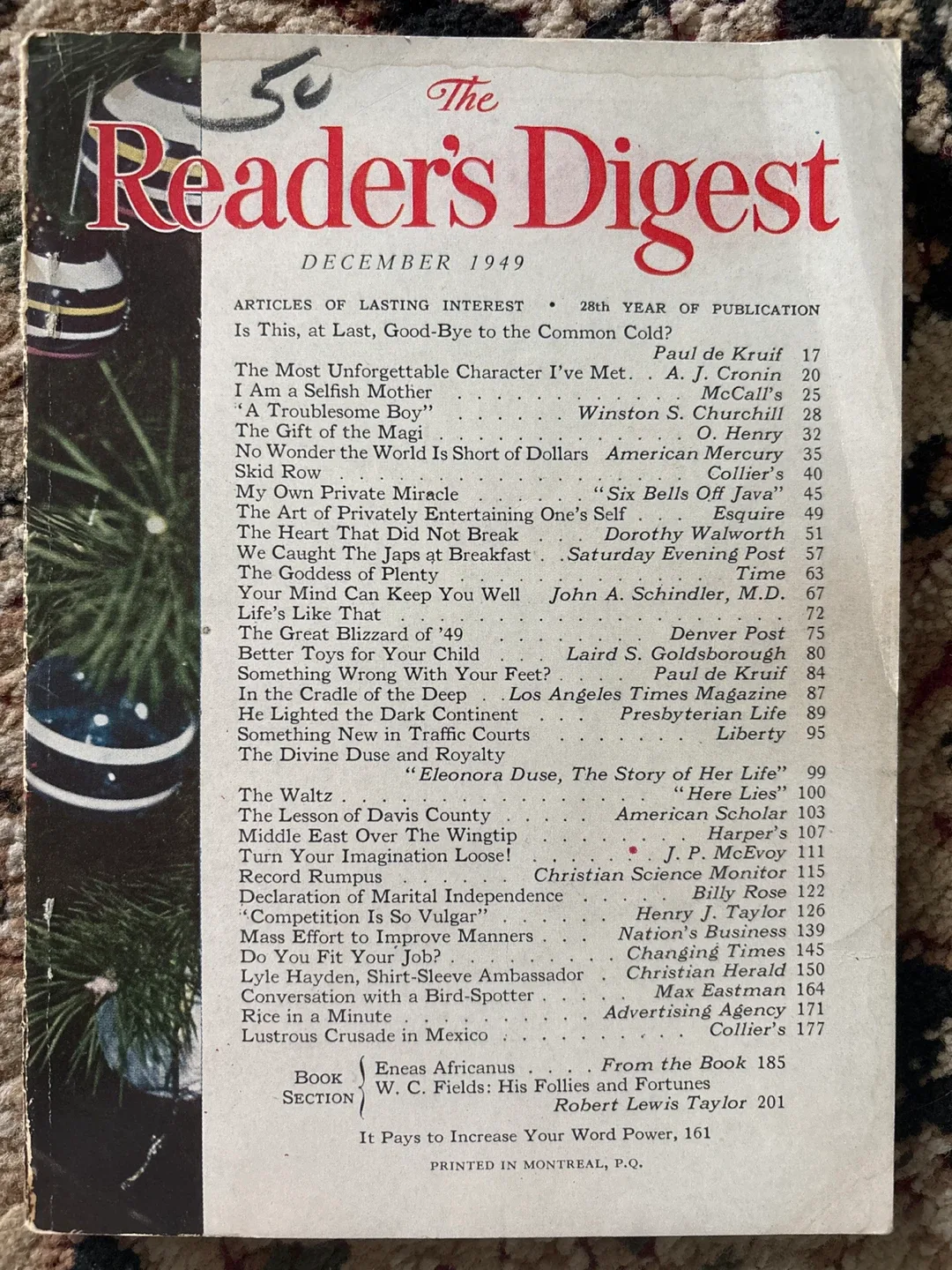 Reader's Digest, December 1949