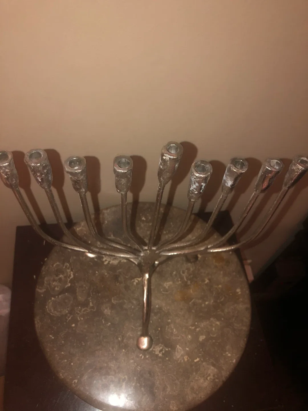Vintage Hanukkah Menorah - 9 Branch image indicator(6)