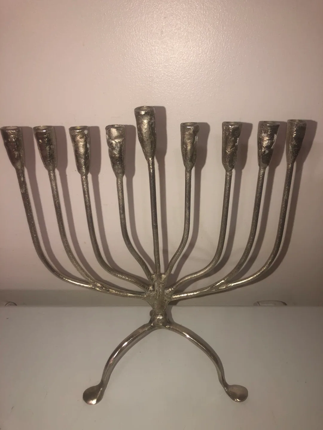 Vintage Hanukkah Menorah - 9 Branch