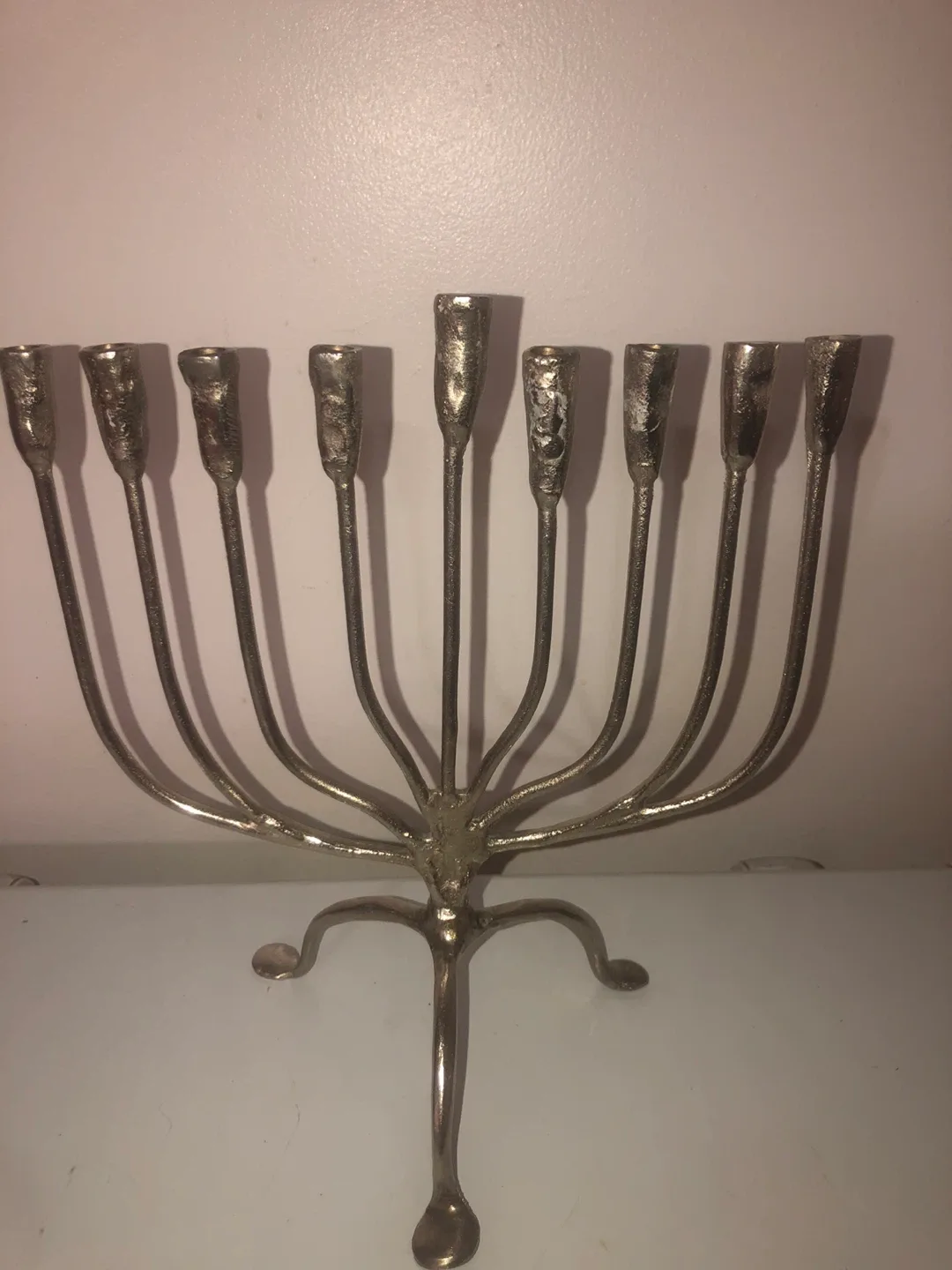 Vintage Hanukkah Menorah - 9 Branch image indicator(7)