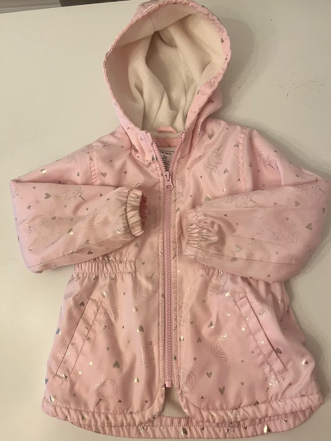 Carter's Pink Unicorn Raincoat & Pants Set image indicator(4)