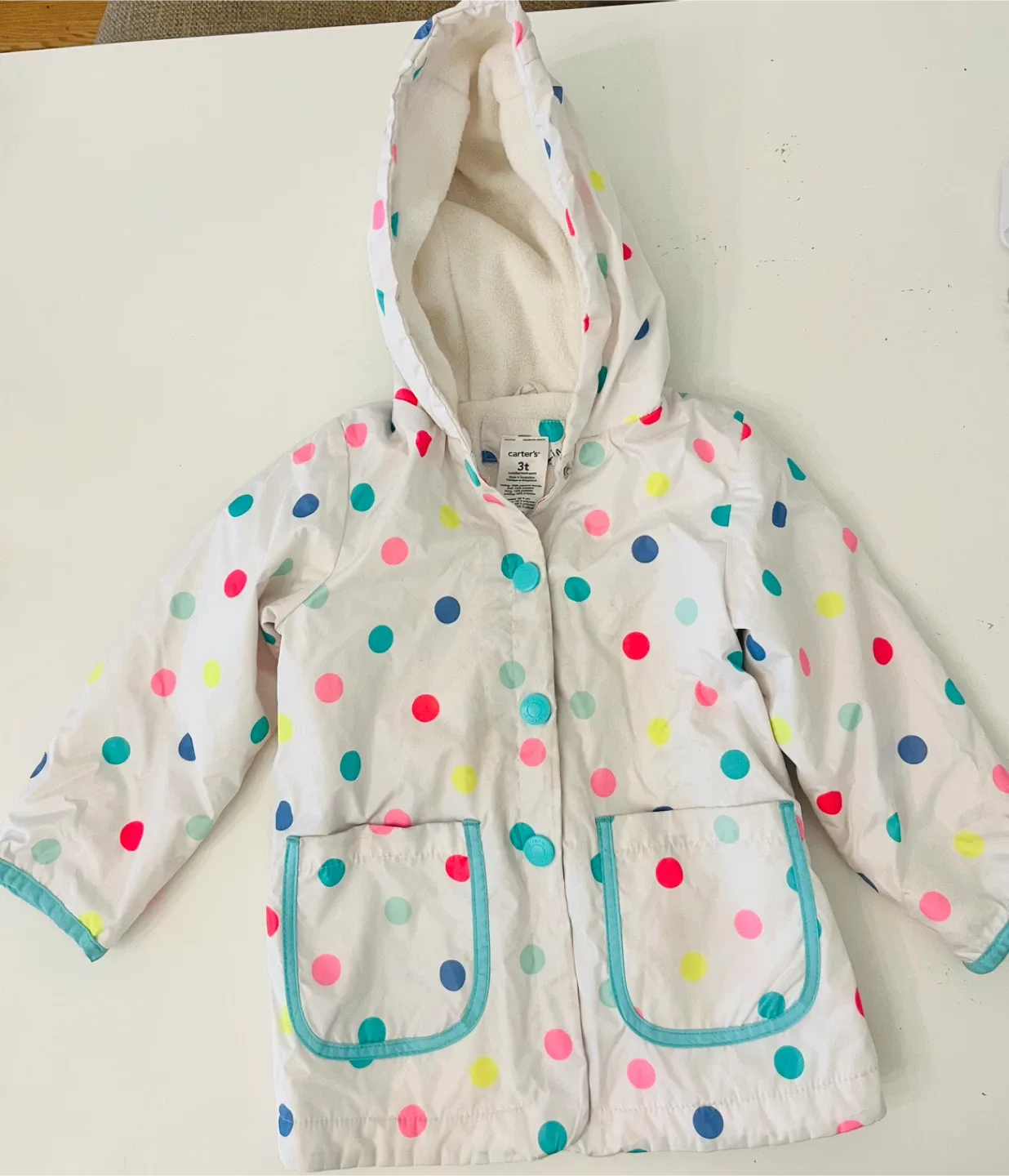 Carter's Pink Unicorn Raincoat & Pants Set image indicator(7)