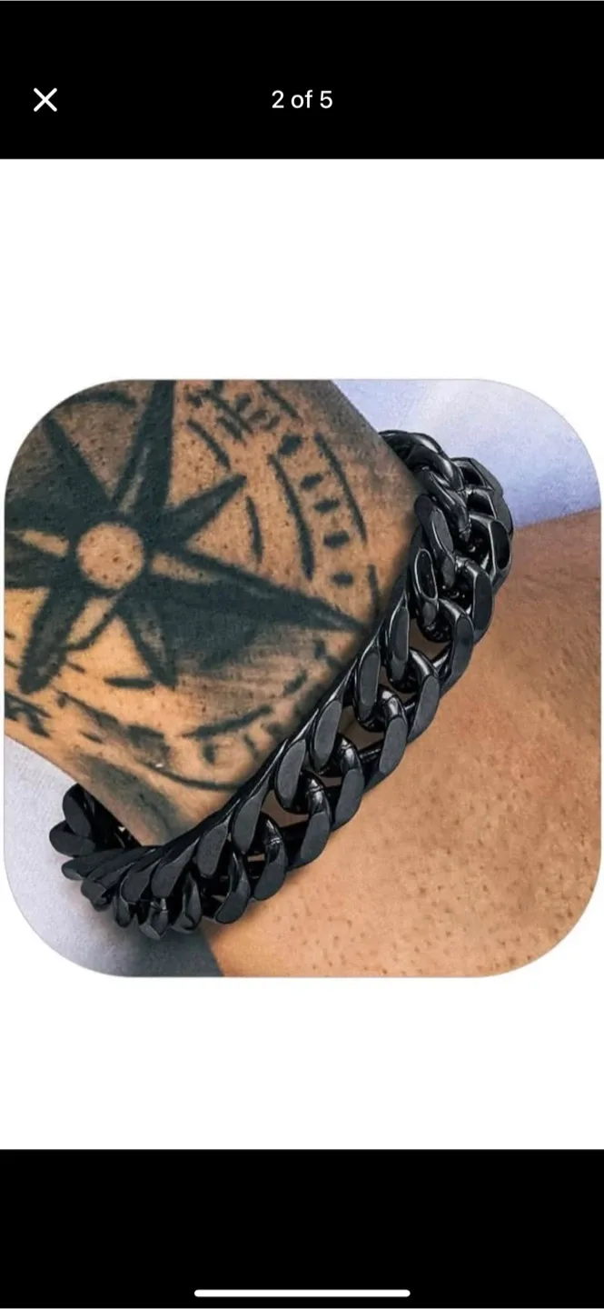 Black Stainless Steel Chain Bracelet