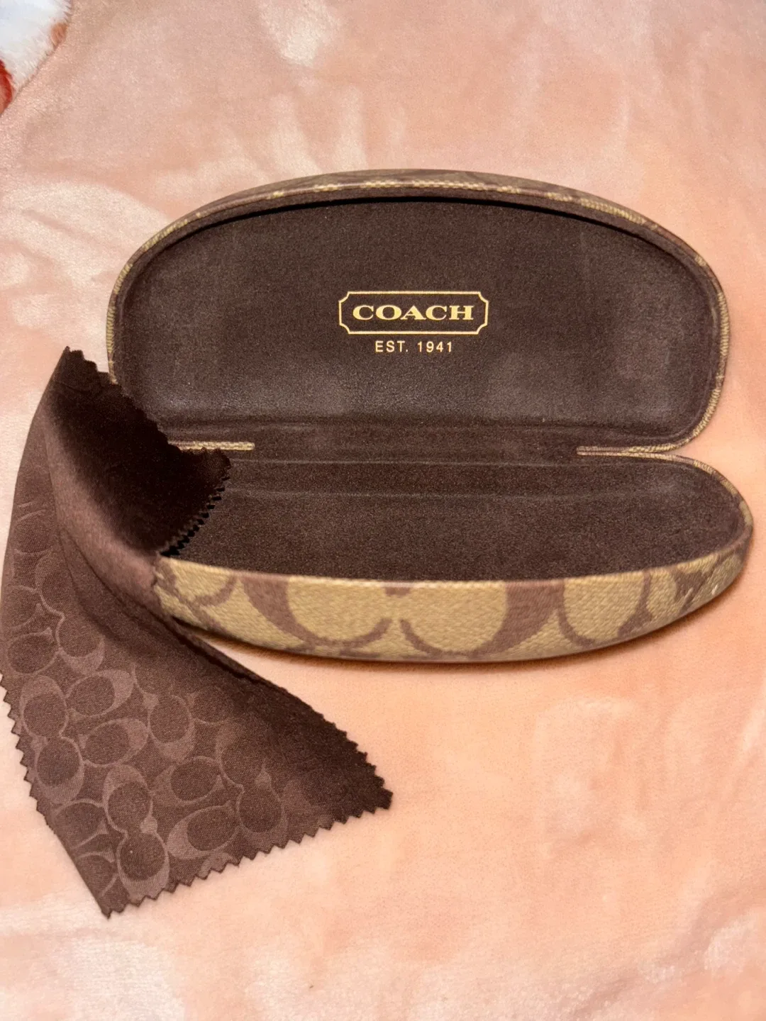 Coach Eyeglasses Case with Cleaning Cloth