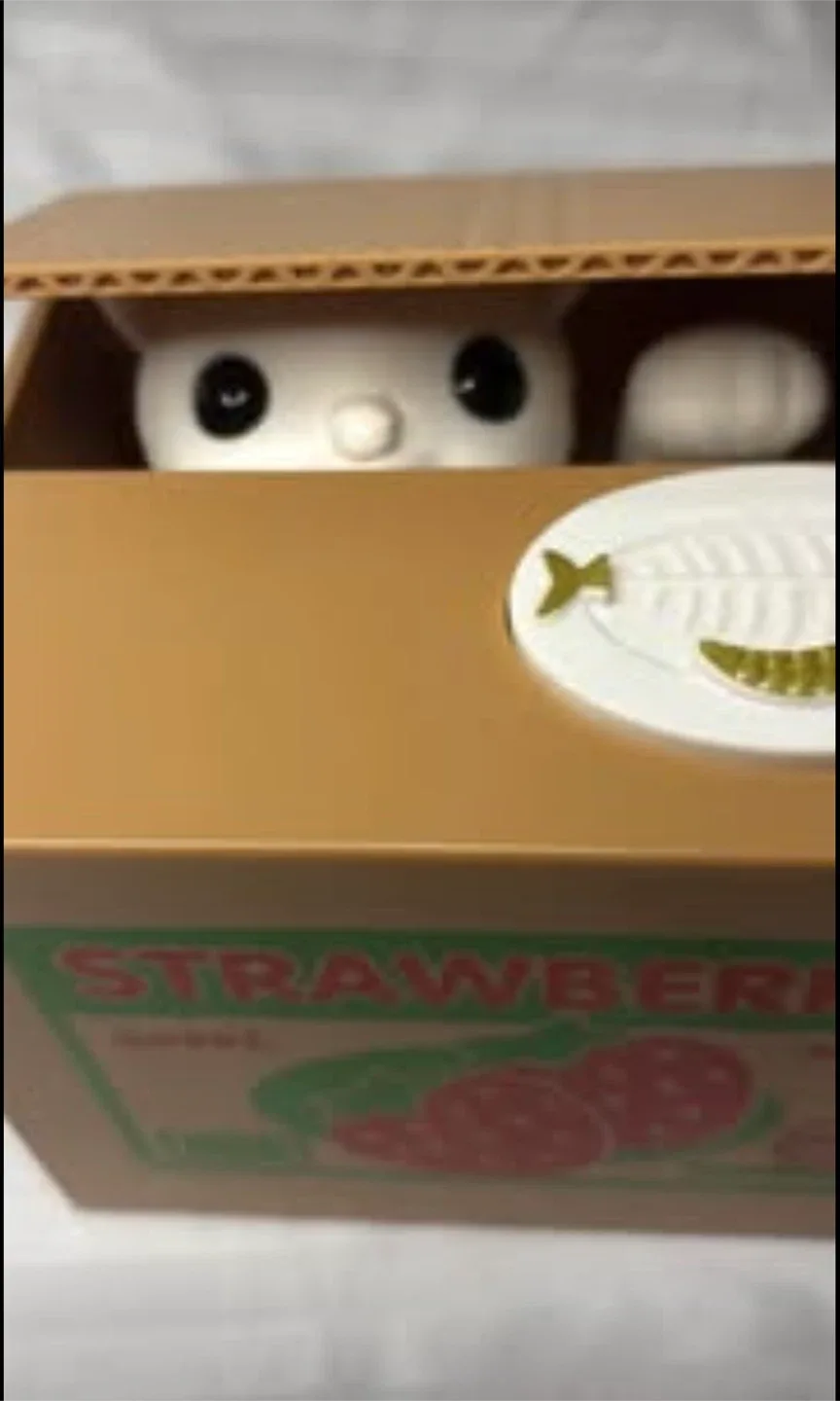 Strawberry Sweet Cat Stealing Coin Box image indicator(2)