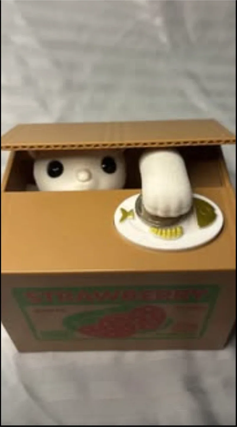 Strawberry Sweet Cat Stealing Coin Box image indicator(7)